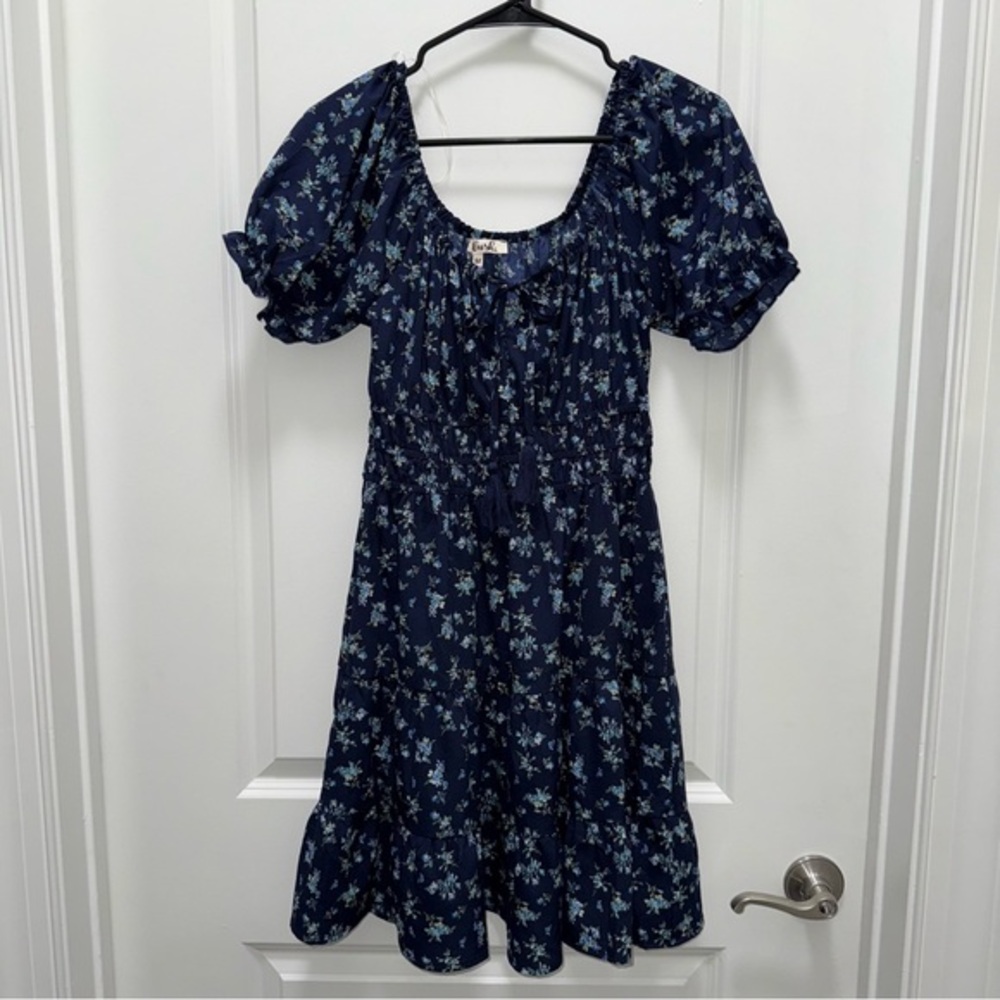 NWOT Blush Navy Floral Mini Dress